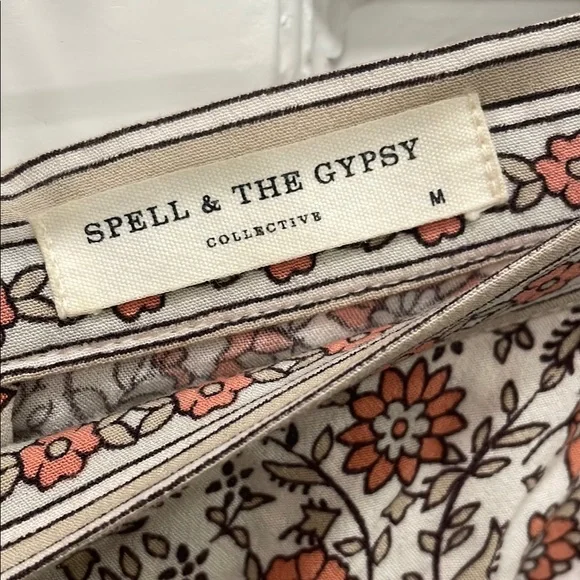 Spell & The Gypsy Jasmine Mini Skirt White and Red Floral Size M - Picture 4 of 8